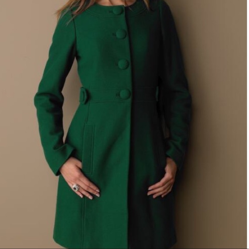 Banana Republic Green Coat 80% WOOL Shell